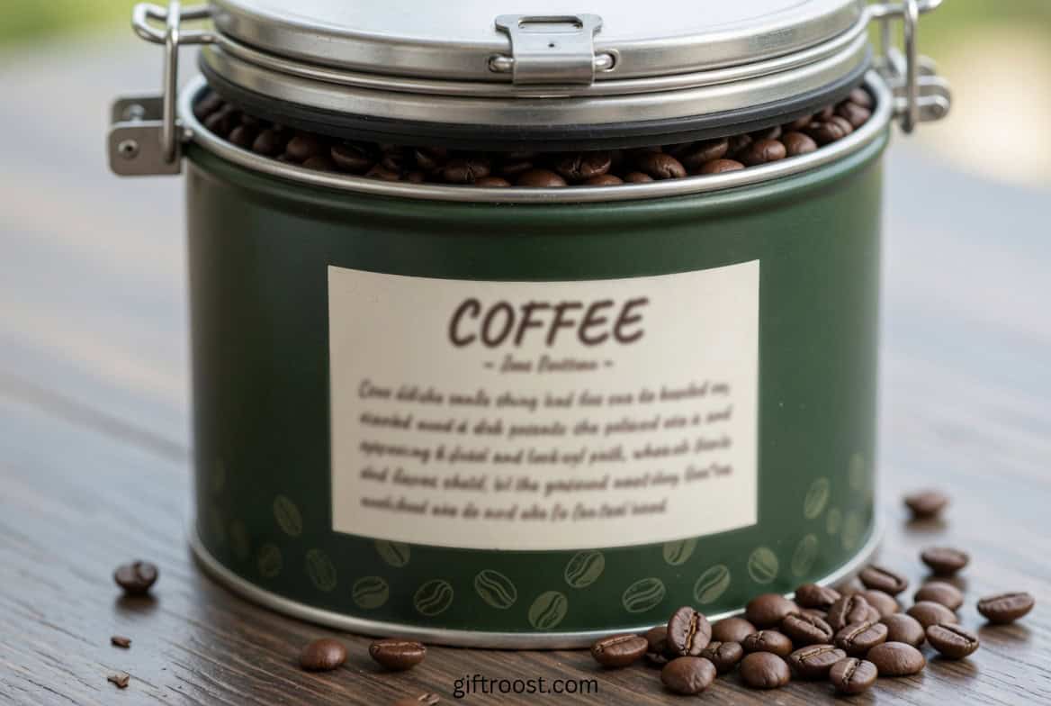 airtight coffee bean storage canister keeping beans fresh and flavorful for longer