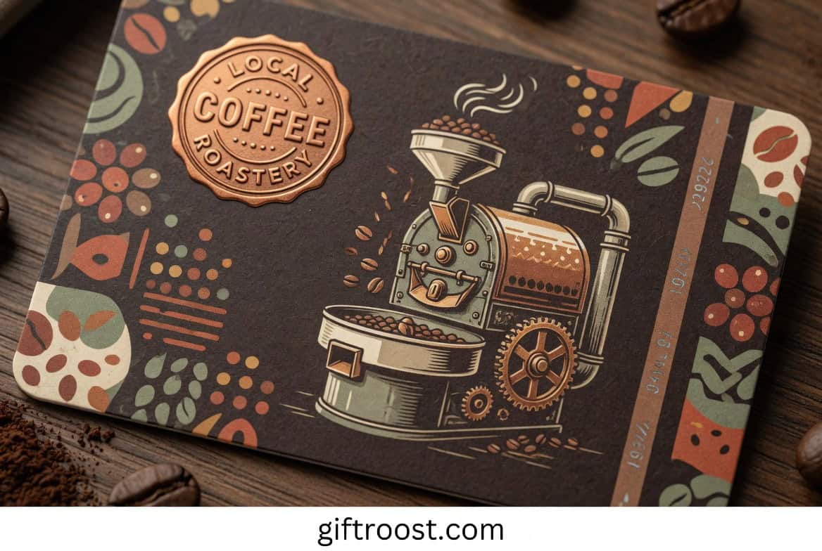 gift card from a local coffee roastery perfect for fresh beans and specialty coffee gifts