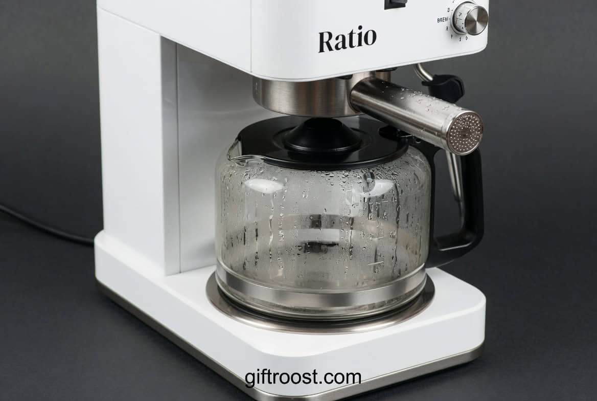 modern Ratio Six coffee maker brewing specialty drip coffee with sleek minimalist design