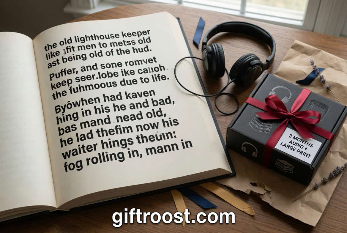 audiobook or large-print book subscription for easy and enjoyable reading experience