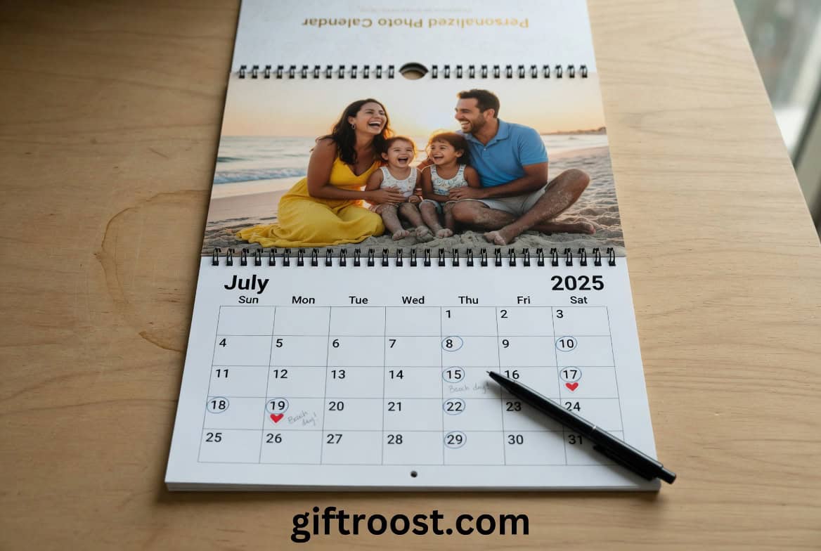 custom photo calendar with family pictures gift for grandma