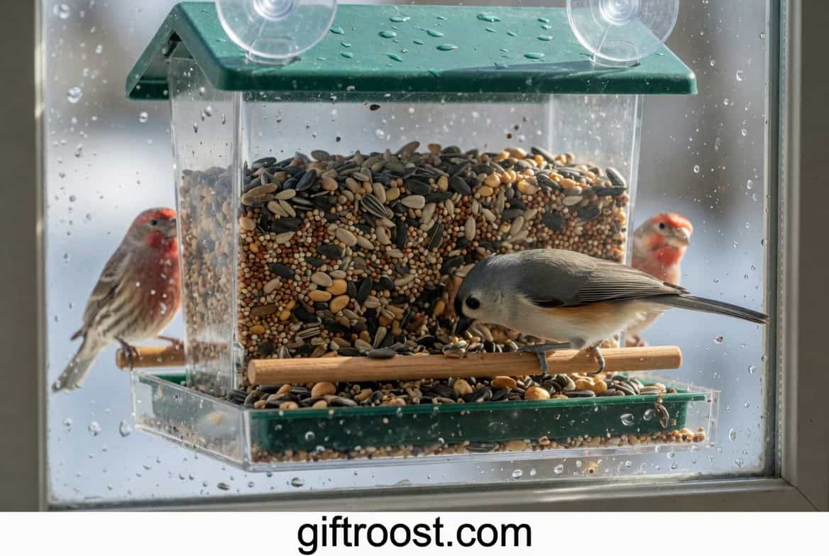 window bird feeder gift for grandma bird watching indoor