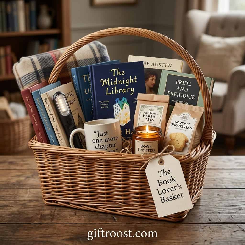 Cozy Reading Gift Basket Ideas