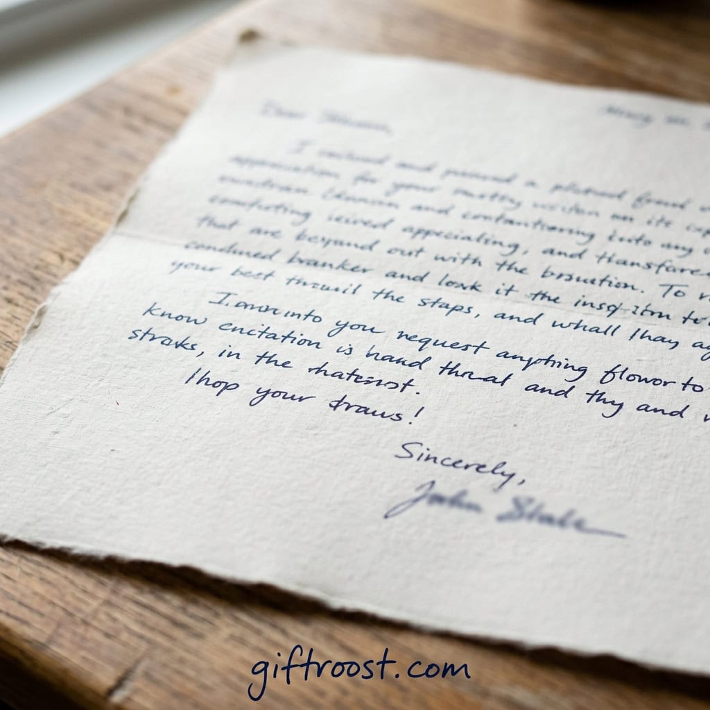 A Heartfelt Letter That Means More Than Any Gift