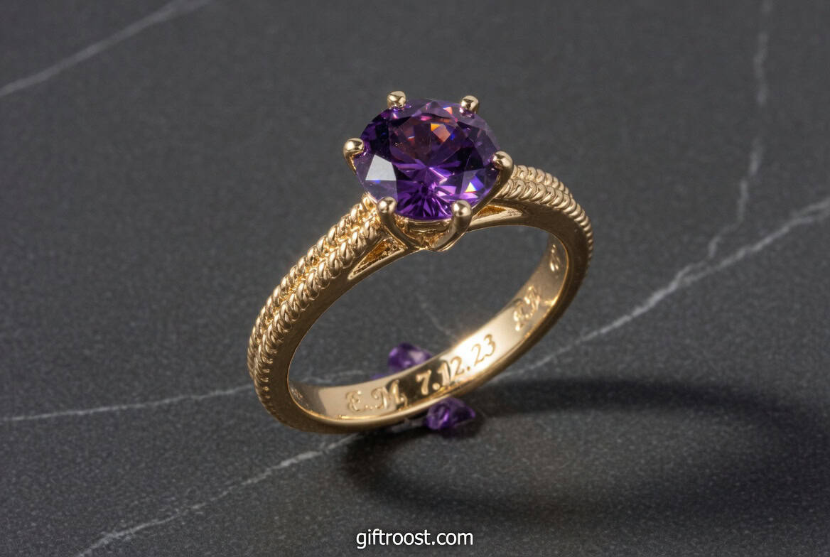 custom birthstone jewelry ring for mother gift