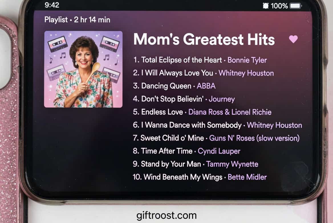 personalized music playlist gift for mom nostalgic songs