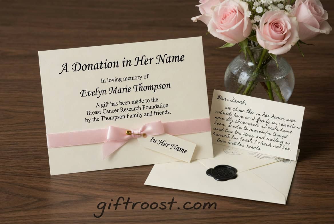 charity donation gift in mom's name meaningful idea